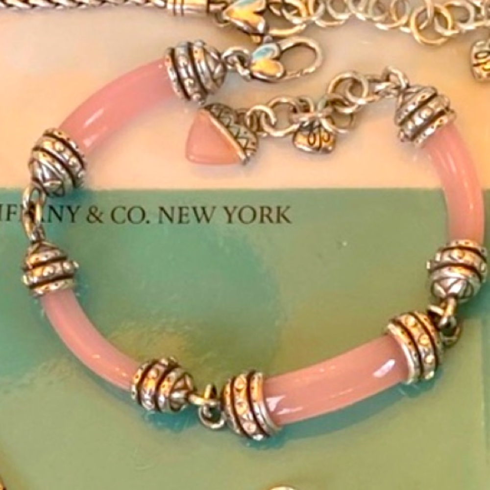 🩷SOLD🩷Brighton CLEAR HEART PINK Lucite Swarovski Crysta Bracelet UltraRare